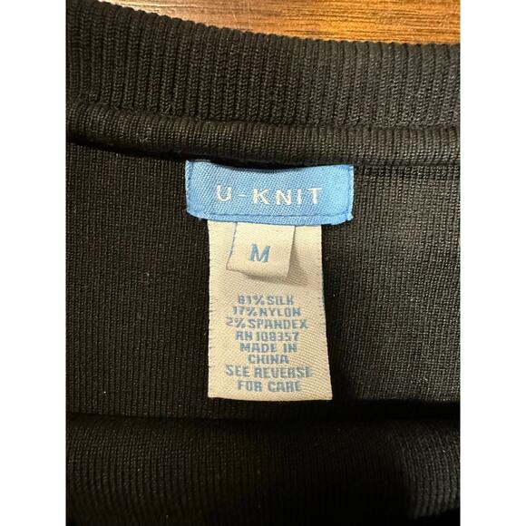 U-Knit Silk Cowl Neck Y2K Coquette Blouse Top Women Medium Neutral Minimalist - Picture 2 of 7